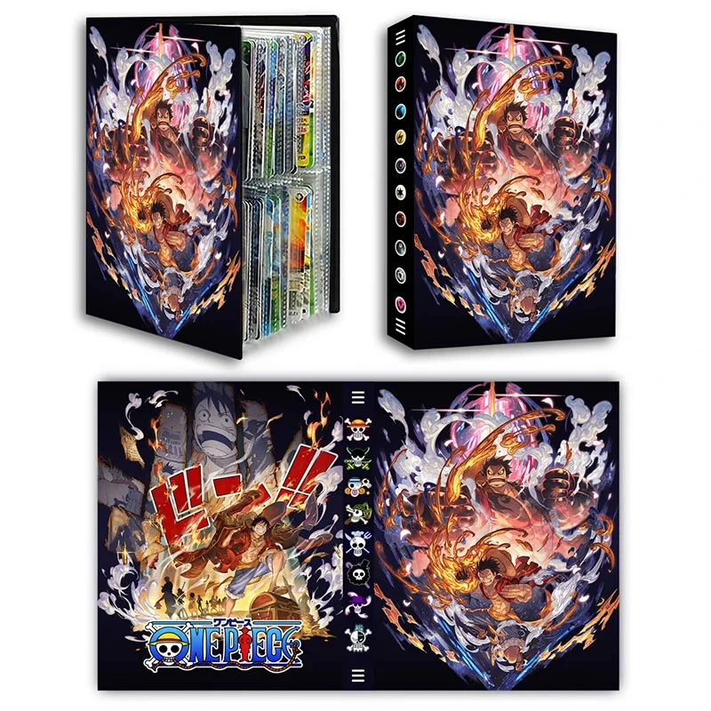 ONE PIECE Monkey D. Luffy Roronoa Zoro 240pcs Card Album Book Game Card Holder Binder VMAX Game Card Collection Kids Toys Gift