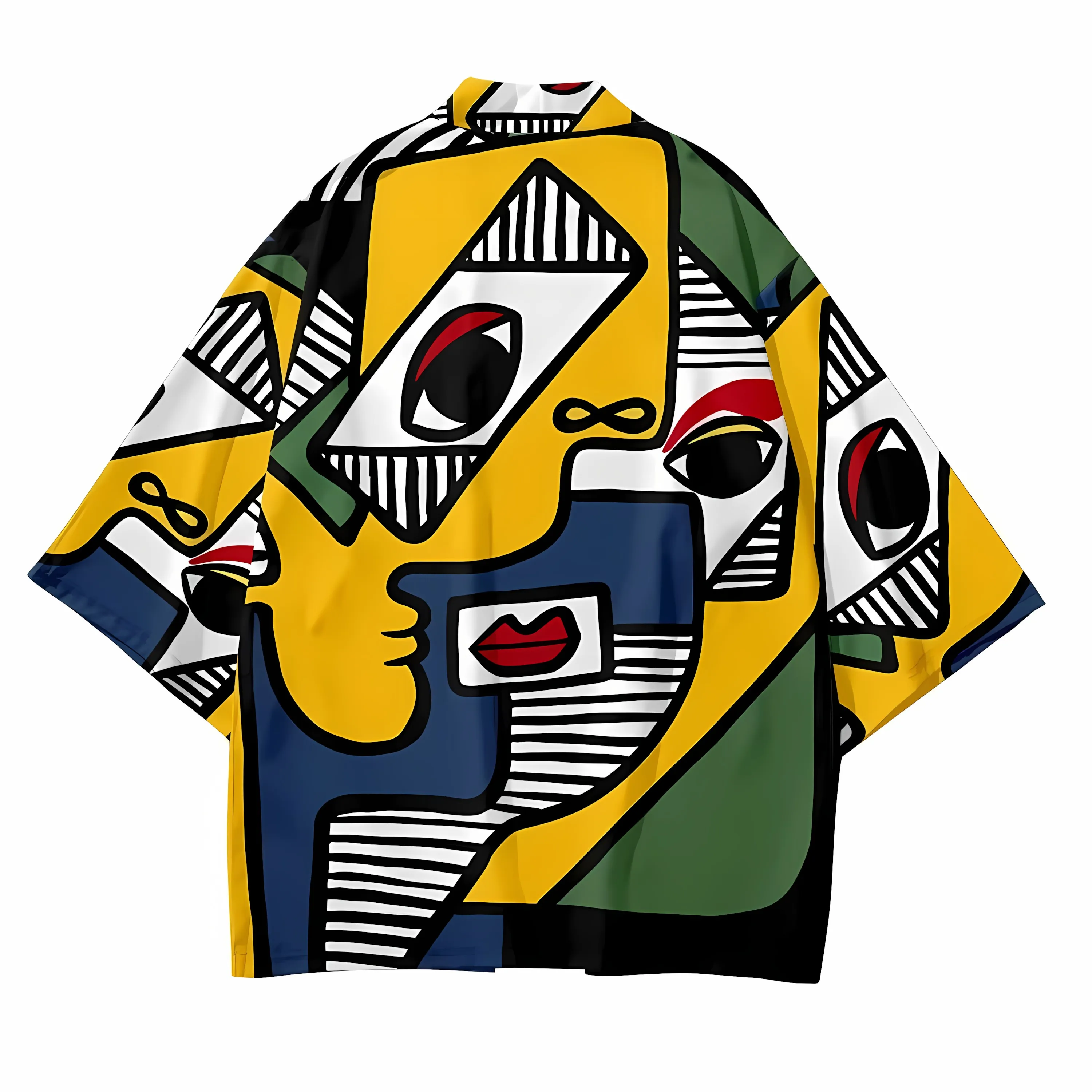 2026 Summer New Men's Kimono with 3D Pattern Print for Street Casual Fashion Comfortable Soft Breathable