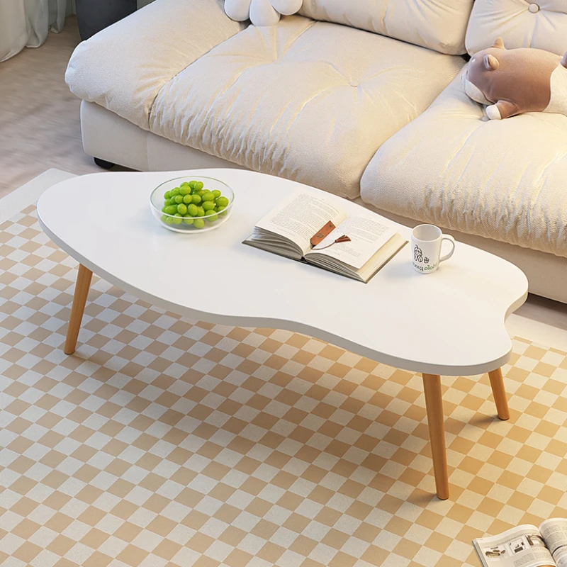 

white Design Modern Coffee Table Living Room Wood Dining Side Table korea Small Apartamento Mesa Auxiliar Home Furniture