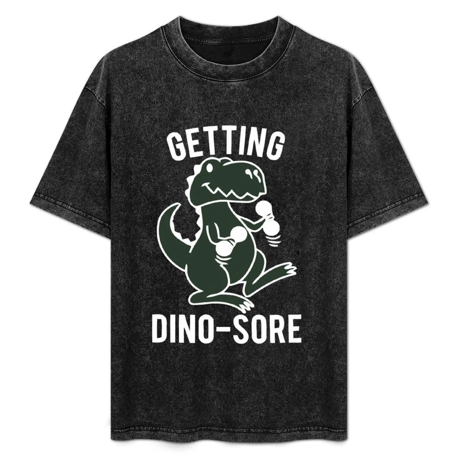 

getting dino sore workout mens T-Shirt Athletic Fit Sports Short Sleeve Top