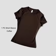 Workout Leggings Breathable Quick Dry Fitness Set for Women - Coffee