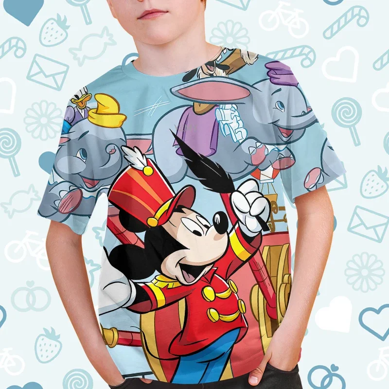 Donald Duck Boy Girl T-shirts Mickey Mouse T-shirts 3D Print Oversized Short Sleeve Disney Men's T-shirts Fashion Men's Clothing