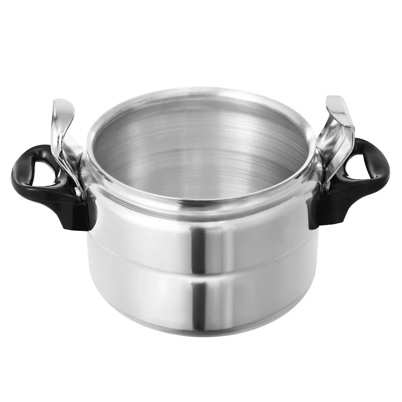 3L Mini Pressure Cooker, Aluminum Alloy Pot Lightweight& Portable Flat Bottom Pot Family Small Pressure Cooker with Two Handles