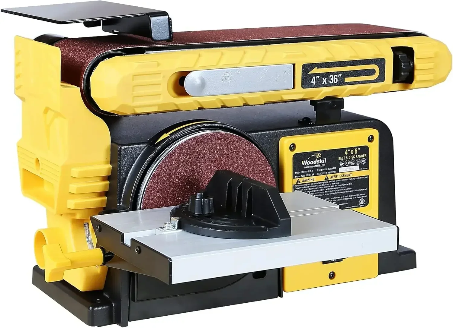 

4.5-Amp Belt Disc Sander Combo Belt and Disc Sander with 3/4HP Motor Belt Sander for Woodworking with Base