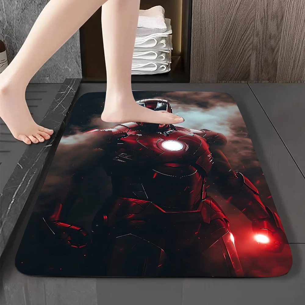 M-Marvels I-Irons-man Floor Mat Graphic Printed Flannel Doormats For Bathroom Kitchen Entrance Carpet Home Decor