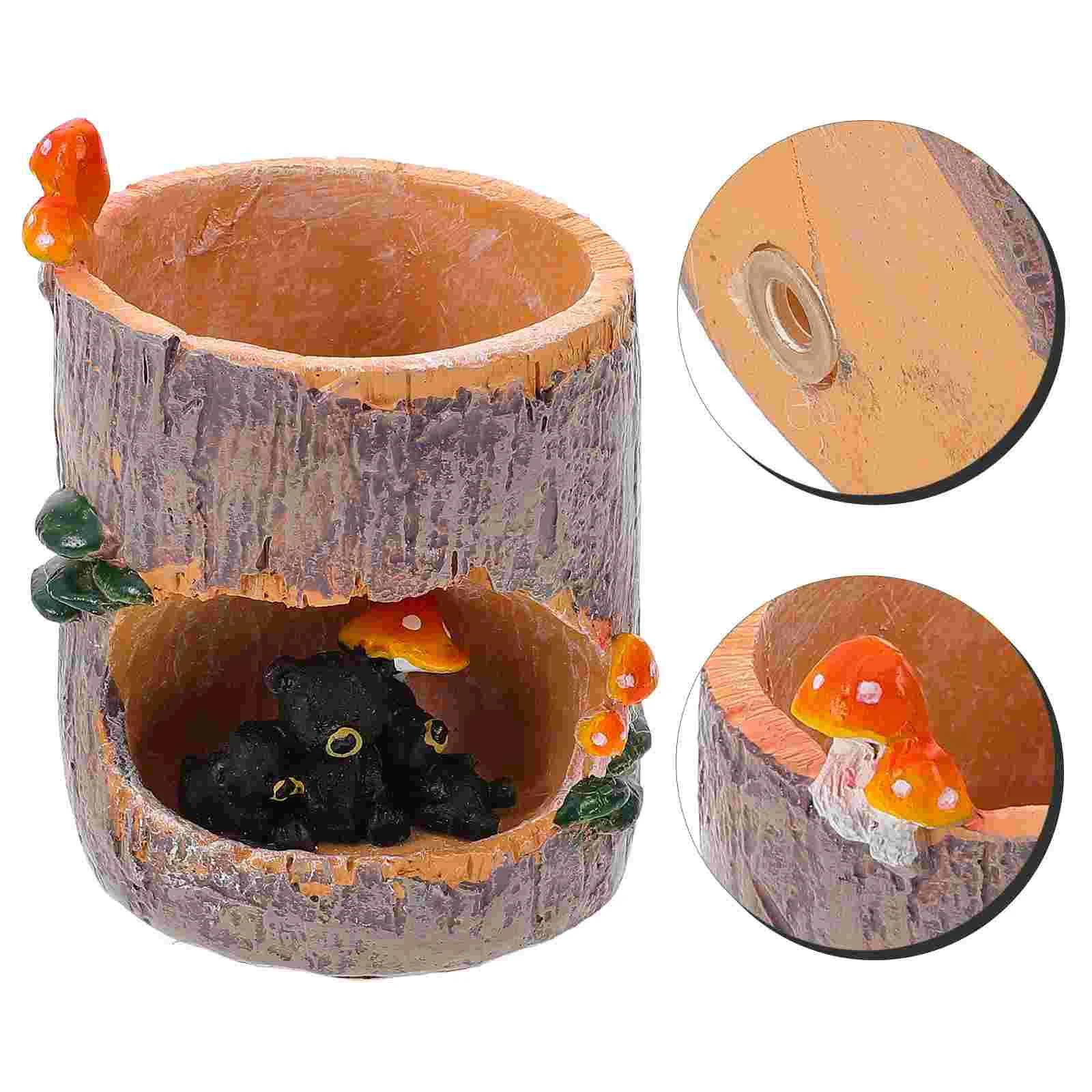 

Black Bear Flower Sedum Succulent Pot Planter Bonsai Trough Box Plant Bed Office Pot Decor Flower Pot