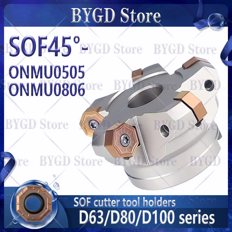 SOF SOF45 45 درجة مثمنة على الوجهين القاطع رئيس القاطع ONMU ONMU0505 ONMU0806 إدراج لحامل أدوات FMB FMB22 FMB27