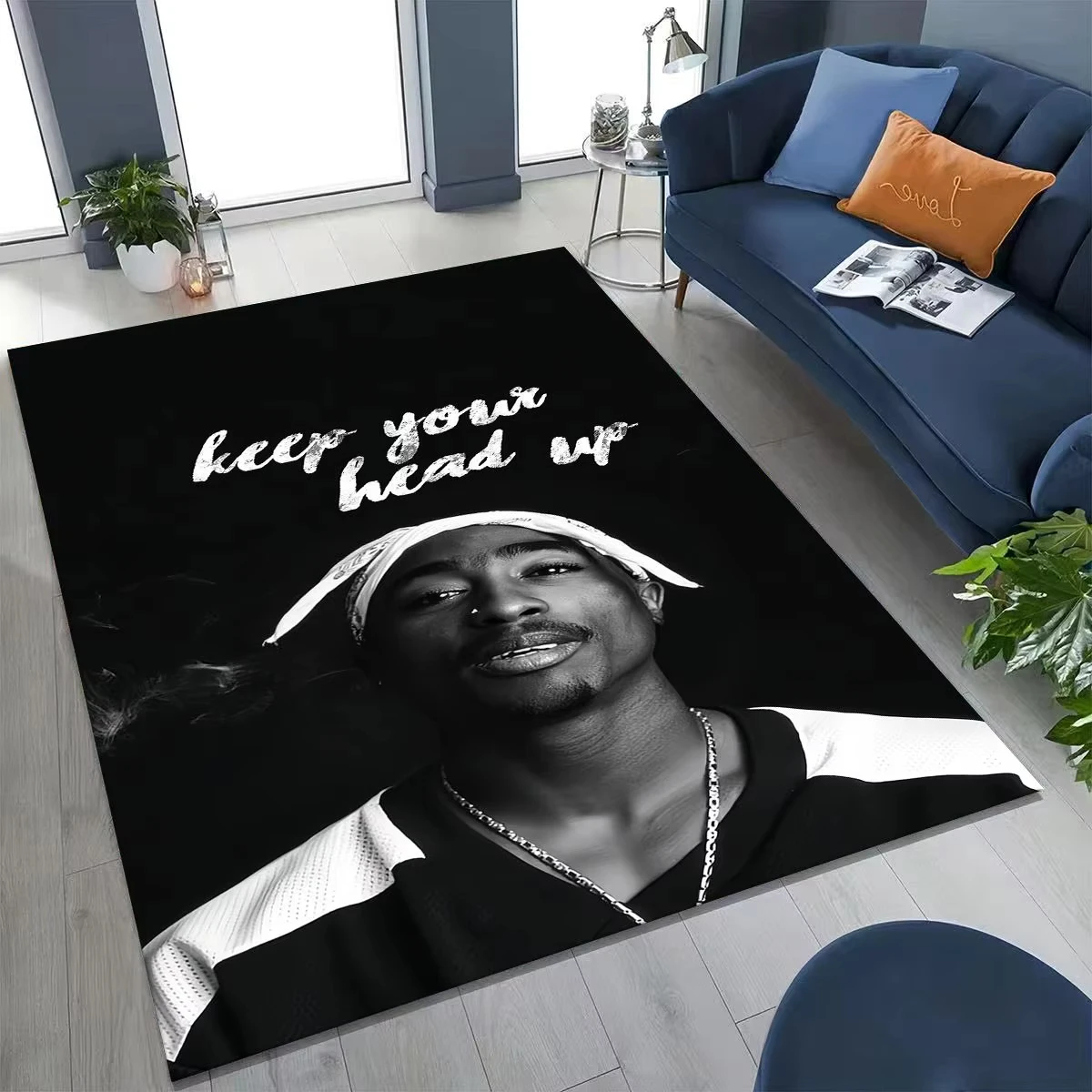 3D T-Tupac 2-2pac Rapper Hip Hop Rap God Rug Carpet Rug Art for Room Decor Sofa Gift Kid Game Area Fans Rug Non-slip Floor Mat