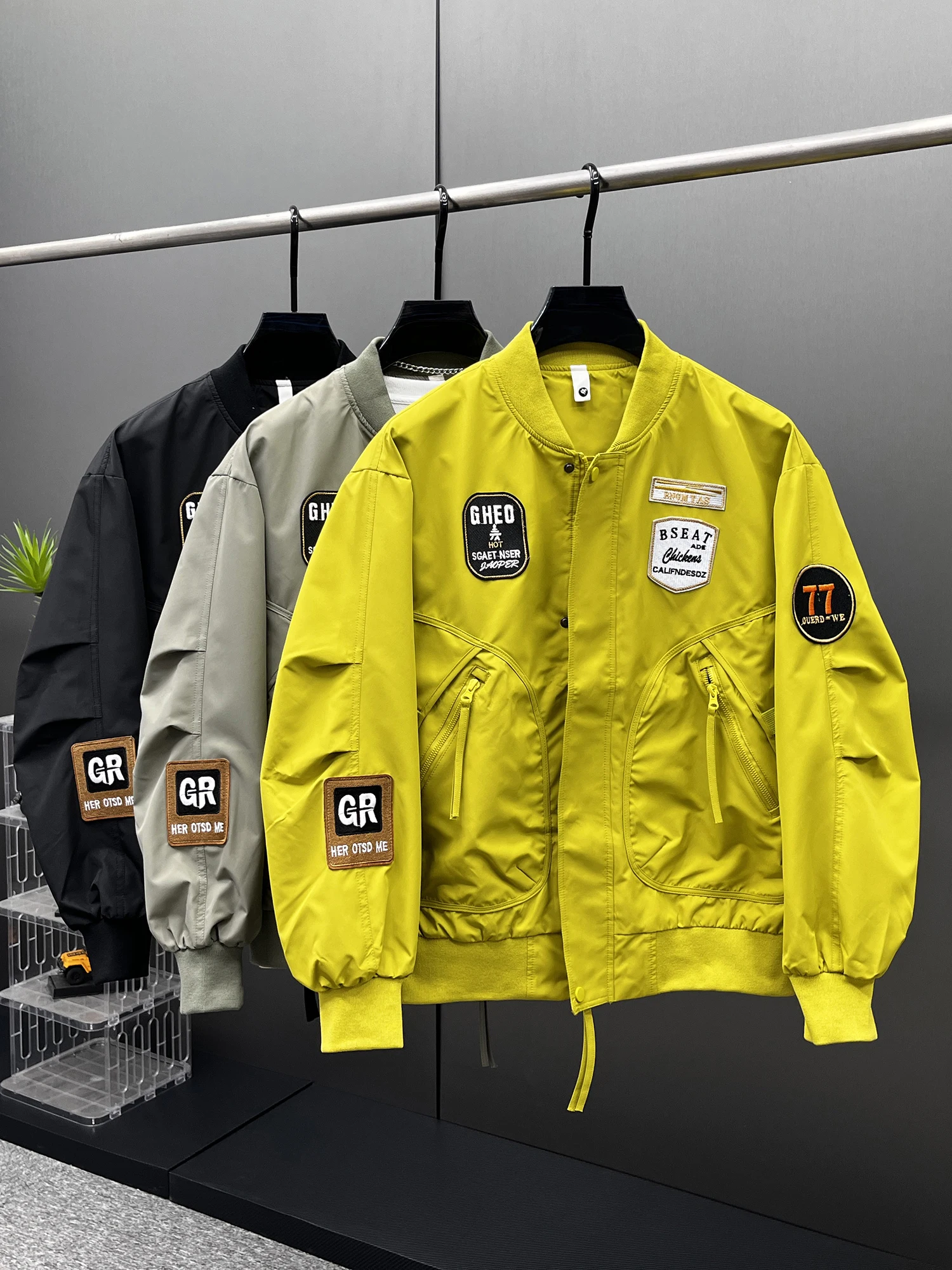 

Trendy American Casual Workwear Jaet Men's Spring New Loose Versatile Patchwork Baseball orm Jaet Youth ular