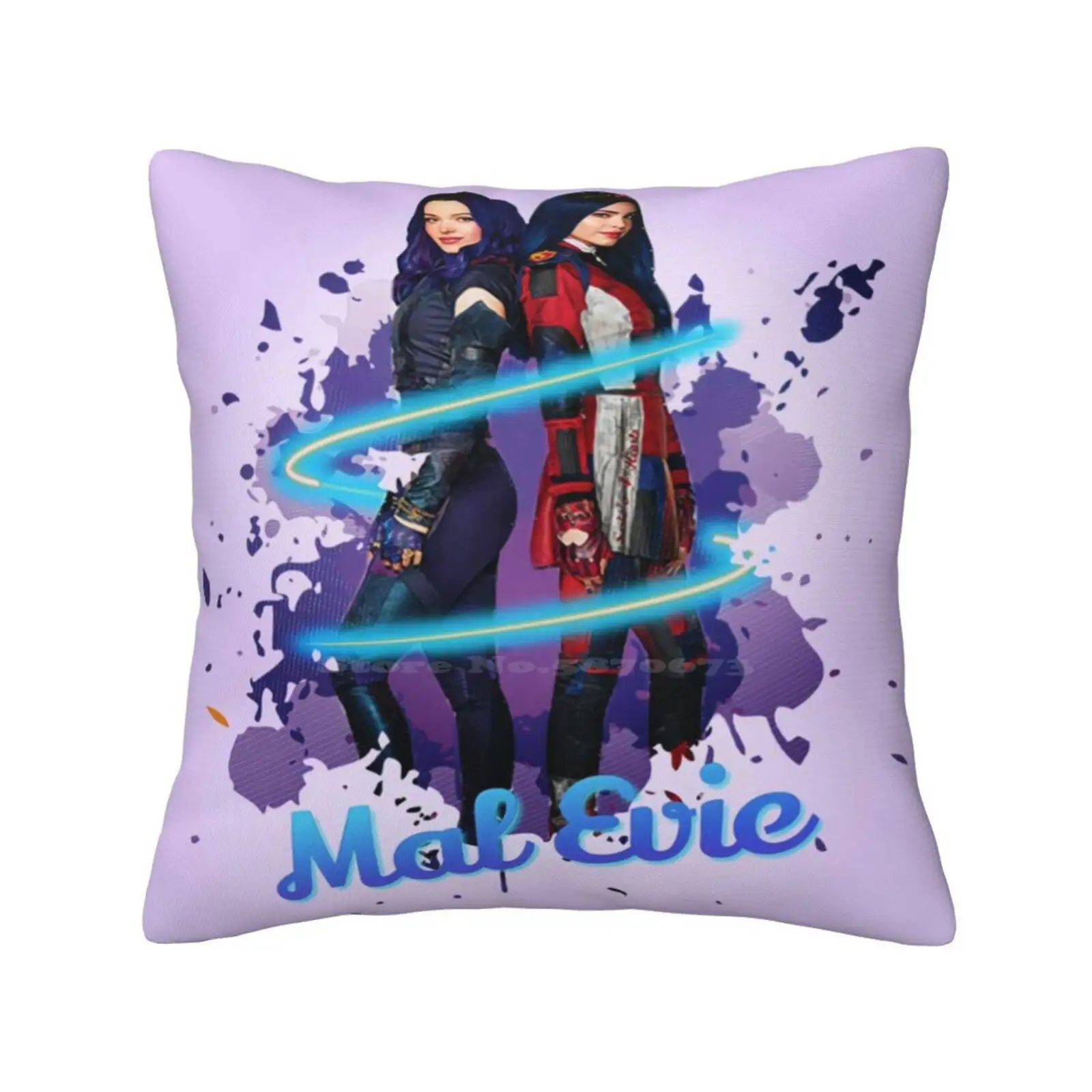 Mal And Evie Forever-Descendants 3 Pillow Cover Hug Pillowcase Mal And Evie Mal Evie Dove Cameron And Sofia Carson Sofia Carson