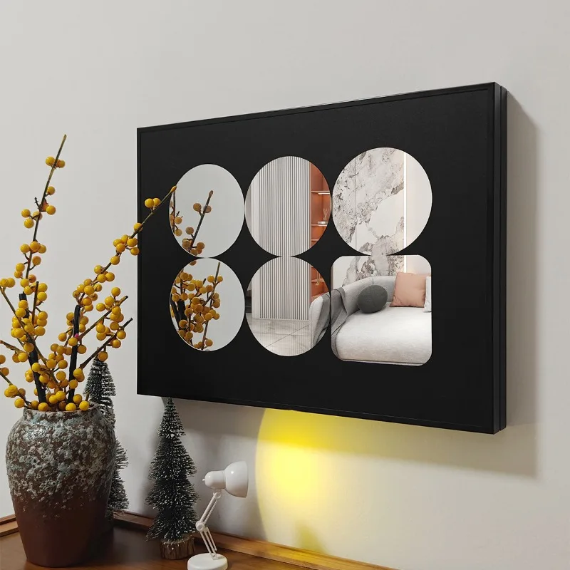 Mid-century Electric Meter Box Cover Minimalist Mirrored Decor Art Stylish Concealment Ornament Living Room Meter Decoration Box