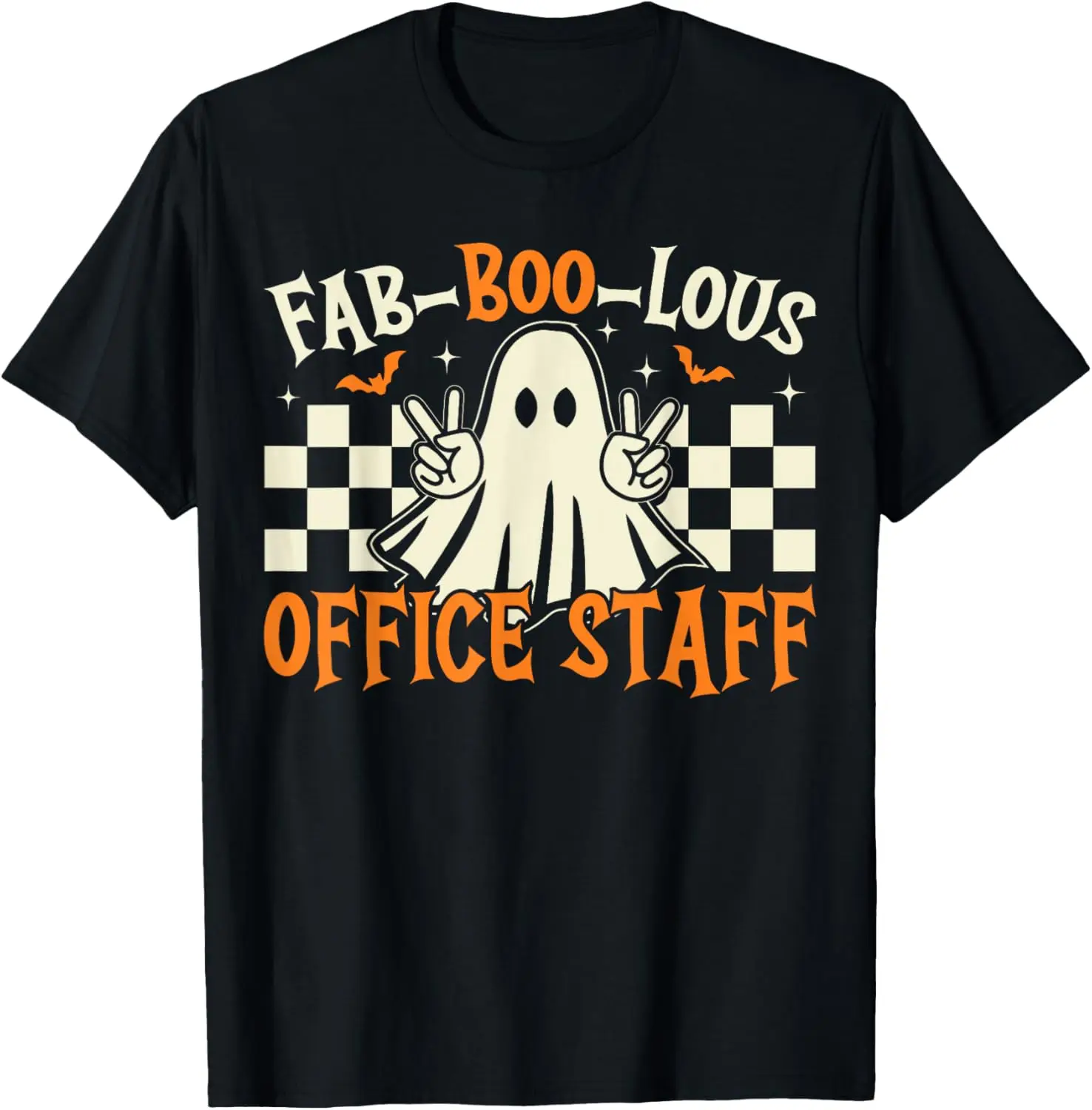 Fab Boo Lous Office Staff Ghost Spooky Halloween Costume T-Shirt