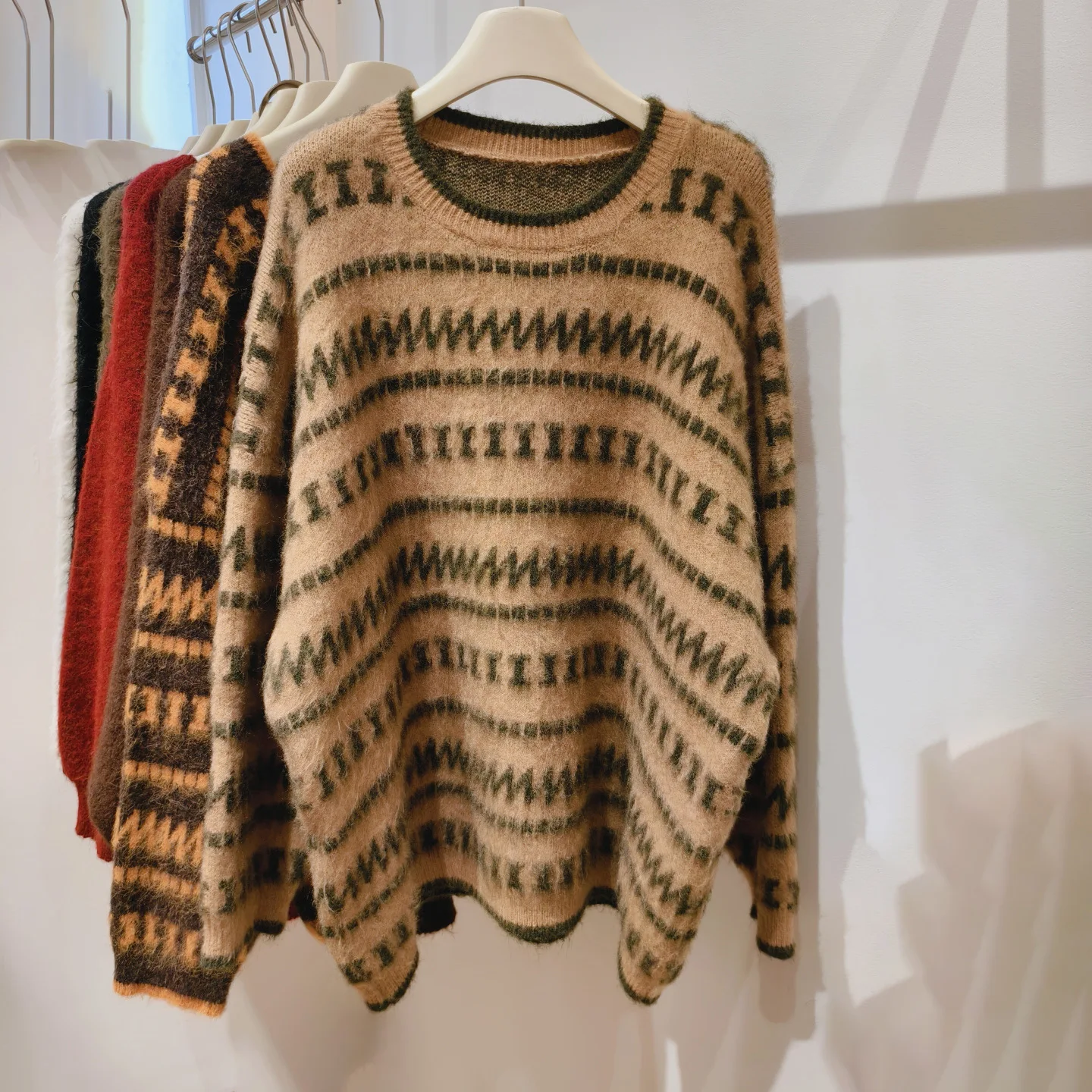 

High Quality Lazy Korean Chic Knitted Pullover Sweater For Women Fashion Casual Long Sleeve Warm Fall Winter Knitwear Tops