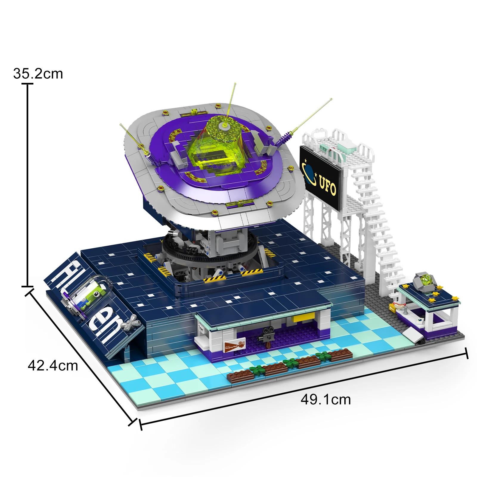 

MOLD KING 2053 шт., 11024, технический пульт дистанционного управления, станция мониторинга Инопланетянина НЛО, набор строительных блоков, детский подарок на день рождения