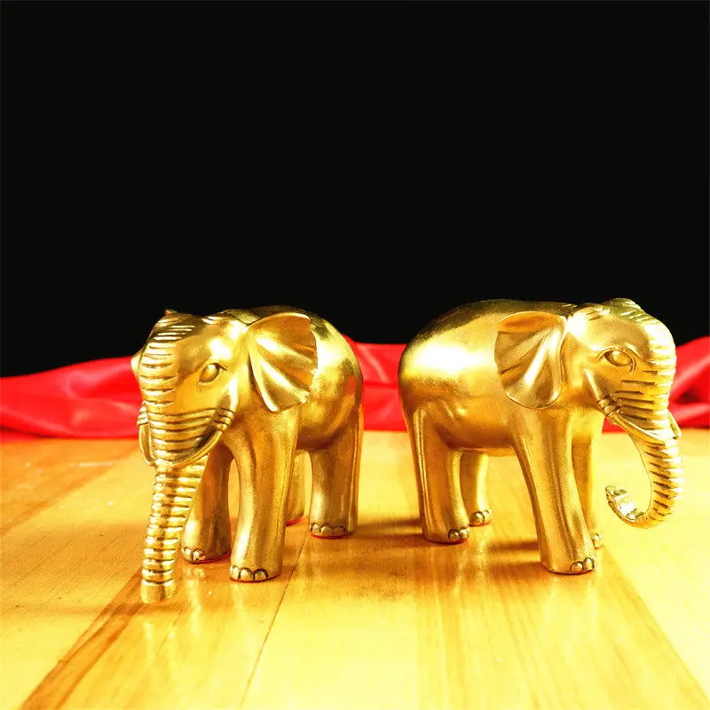 Copper Brass Elephant Ornaments Absorbent Elephant Object Copper Elephant Living Room Crafts Copper Elephant Home Decoration