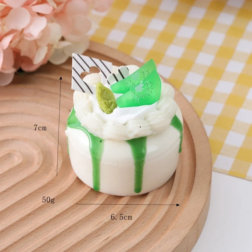 New Rebound Cake Squeeze Cartoon Anti-stress Refrigerator Magnets Soft Mochi Squish Foam For Stress Relief