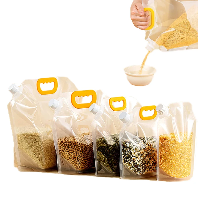 1/10PCS Grain Storage Bags Cereals Moisture-Proof Sealed Bag Reusable Grain Insect-proof Storage Bag Kitchen Organizer Tools