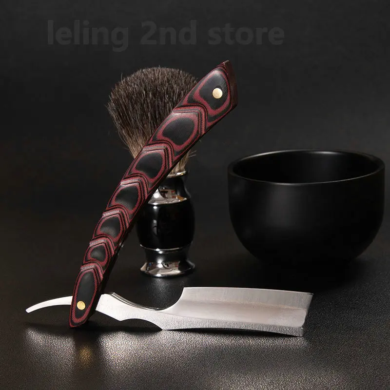 New Cut Throat Straight Razor Wood Professional Barber Ebony Men's Razor Folding Razor Hardened Steel Hardness Sharp Straight