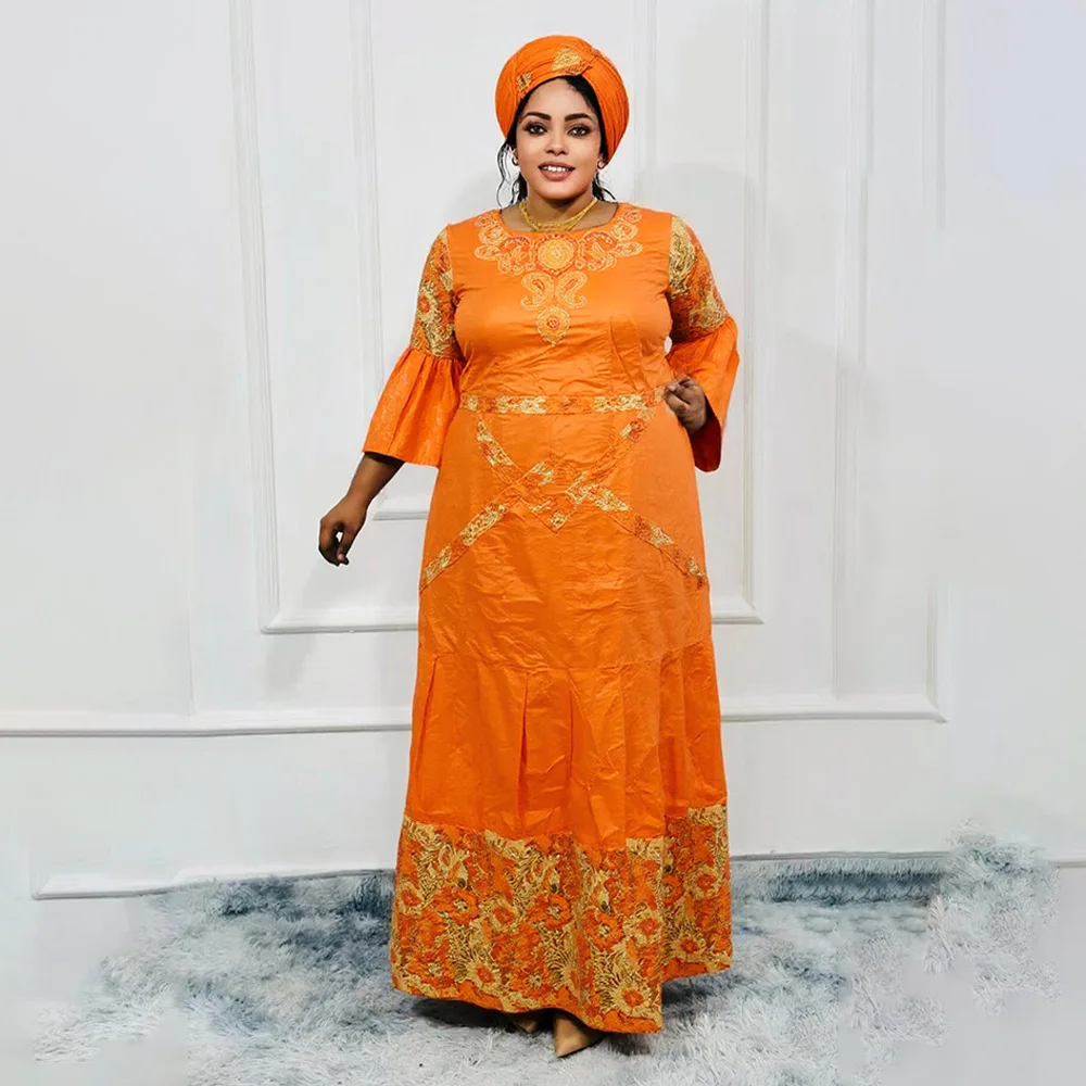 

African Clothes for Women Plus Size Dashiki Traditional Outfit Robe Bazin Embroidery Gown Muslim Wedding Party Long Dress 2026