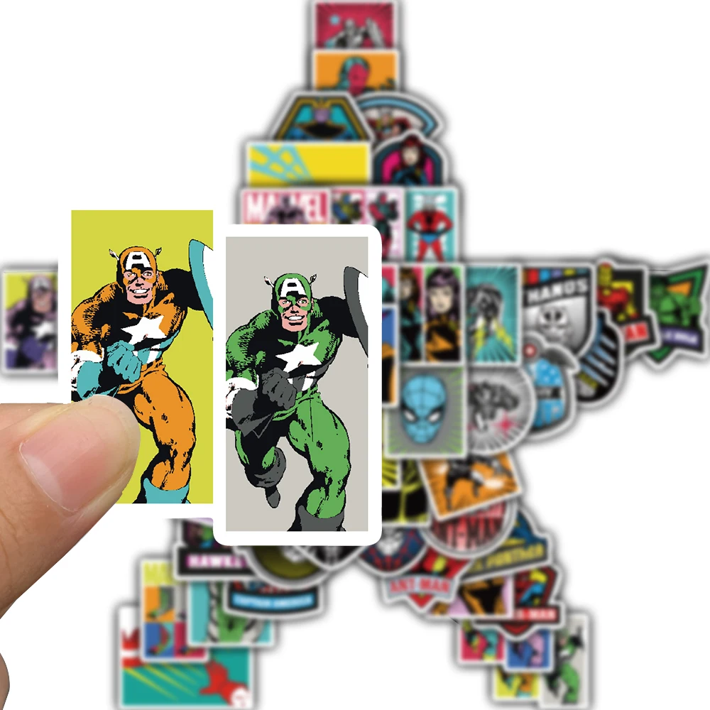 50 SZTUK Naklejek Manga Avengers 2 na Motocykl Bagaż Naklejki Avengers na Laptopa Rower Wodoodporne Marvel Śliczne Naklejki Superbohaterów