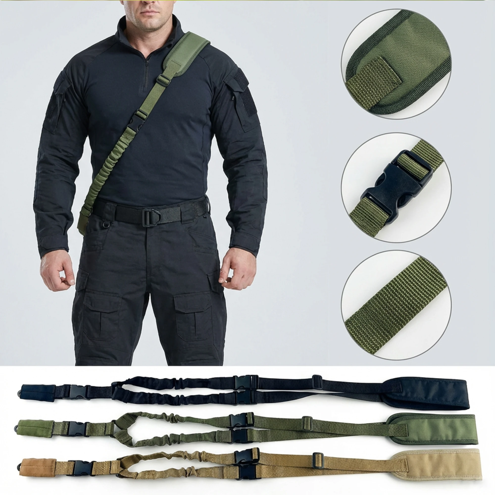 Shoulder Strap Gun Cord Outdoor Sports Tactical Equipment Military Style Adjustable Alloy QD Fastener Quick Disassembly