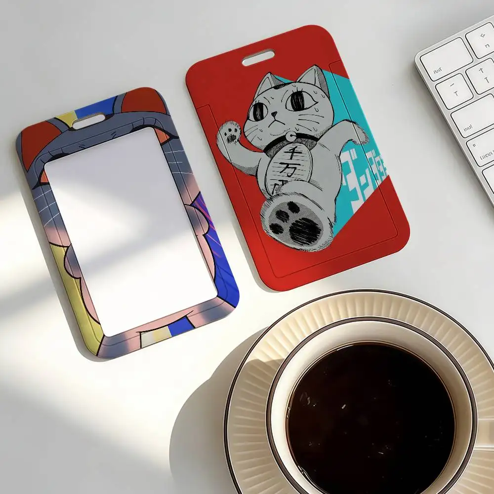 Anime D-Dandadan Turbo Granny Cat Card Holder Work Permit Access Bus Subway Cards Protective Sleeve