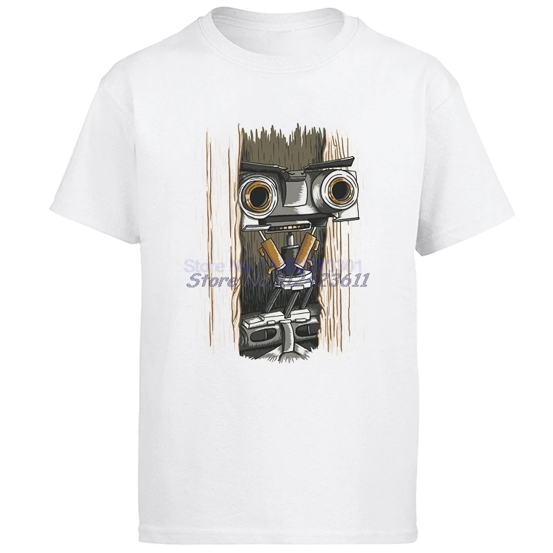 Johnny Number 5 Short Circuit Alive Lebt Nummer Robot Graphic T Shirts Summer Cotton Short Sleeve T-Shirts Mens Print T Shirt