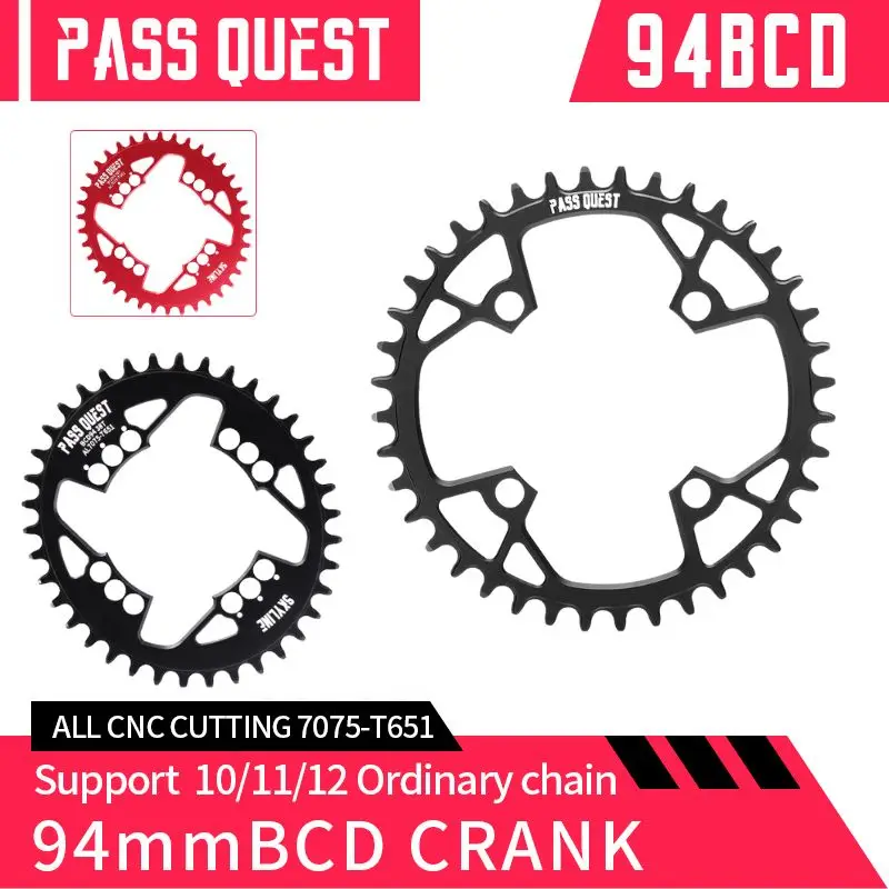 PASS QUEST 94BCD 30T-40T Chainring MTB Narrow Wide Mountain Bike Bicycle Chainwheel forSram NX X1 ForGX1400 Crankset Plate