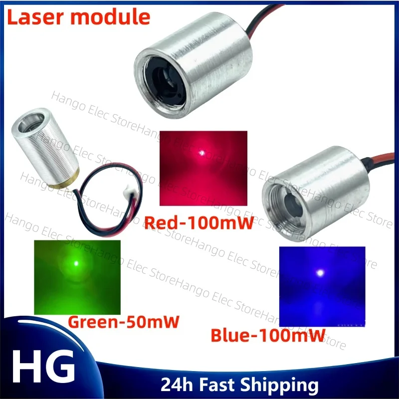 Original brand new  100mW Red 650nm Blue 450nm Green 50mW RGB Laser Module Diode Dot