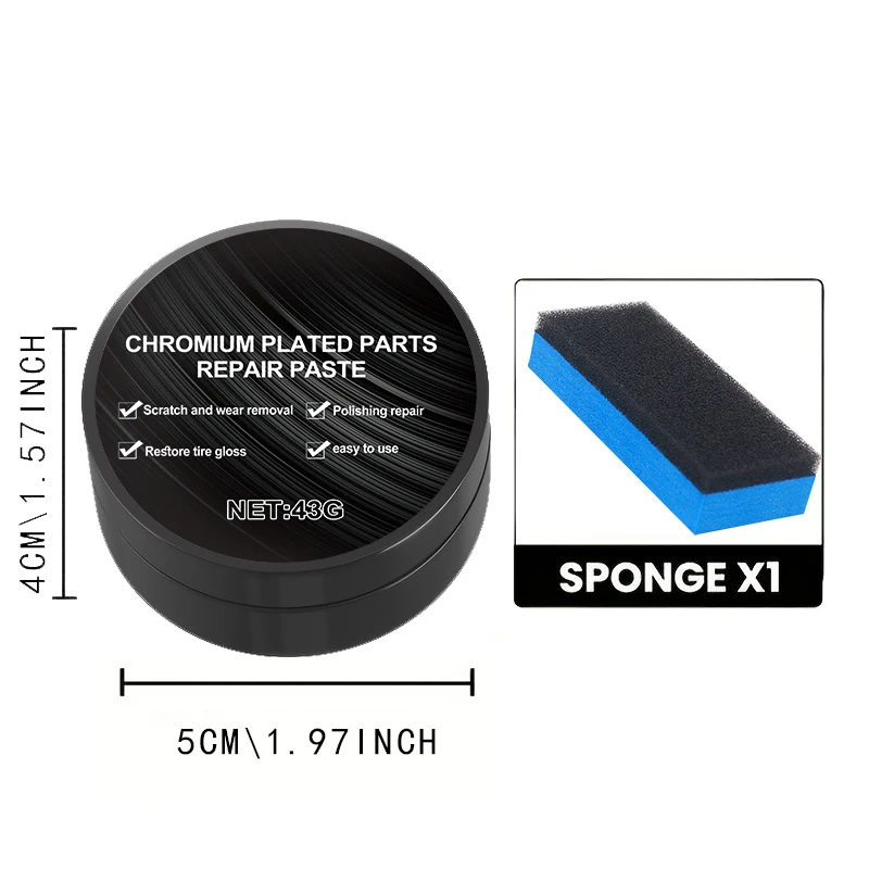 43g General Motors Chrome Repair and Polishing Metal Shine Restorer, Suitable for Car Door Handles, Windows, and Trim Strips, Removes Rust image 6