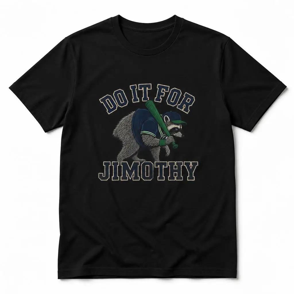 Do It for Jimothy Viral Seattle Raccoon Baseball Feral Legend Men T Shirt 100% Cotton Clothing Fun Short Sleeve Tee Gift T-Shirt