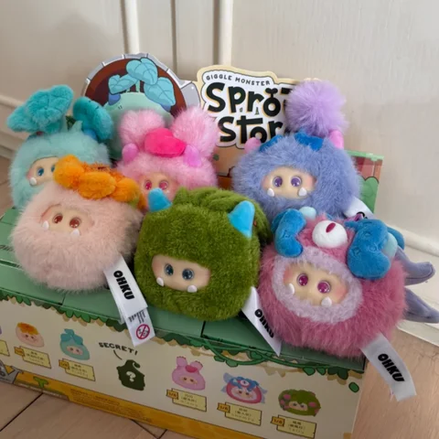 Genuine Giggle Monster Sprout Story Series Plush Blind Box Vinyl Pendant Doll Kawaii Collectible Cute Doll Pendant Festival Gift
