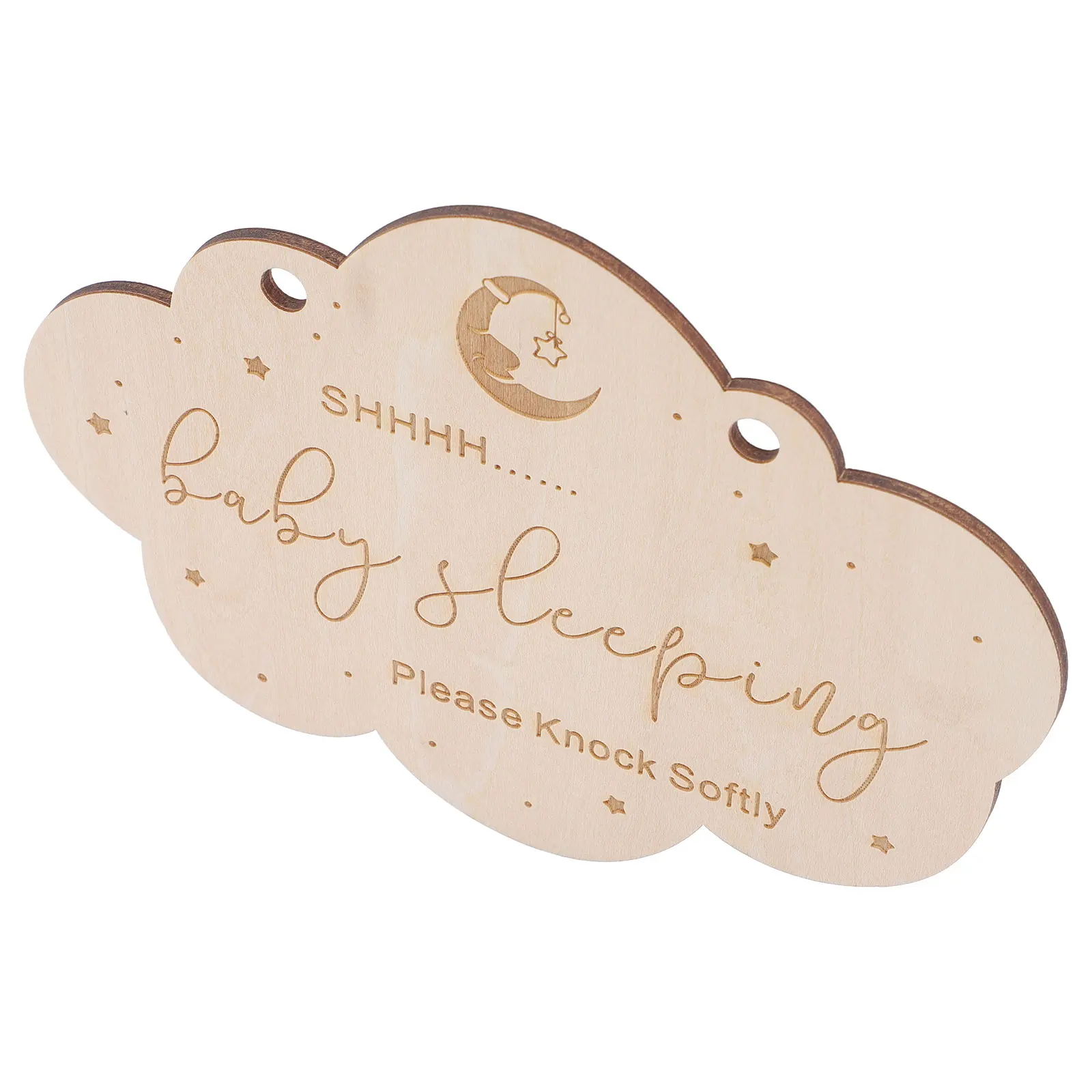 

Wooden Baby Sign Plaque Sturdy Door Nursery Supply Kids Room Baby Sleeping Sign For Front Door Decoration Party Gift