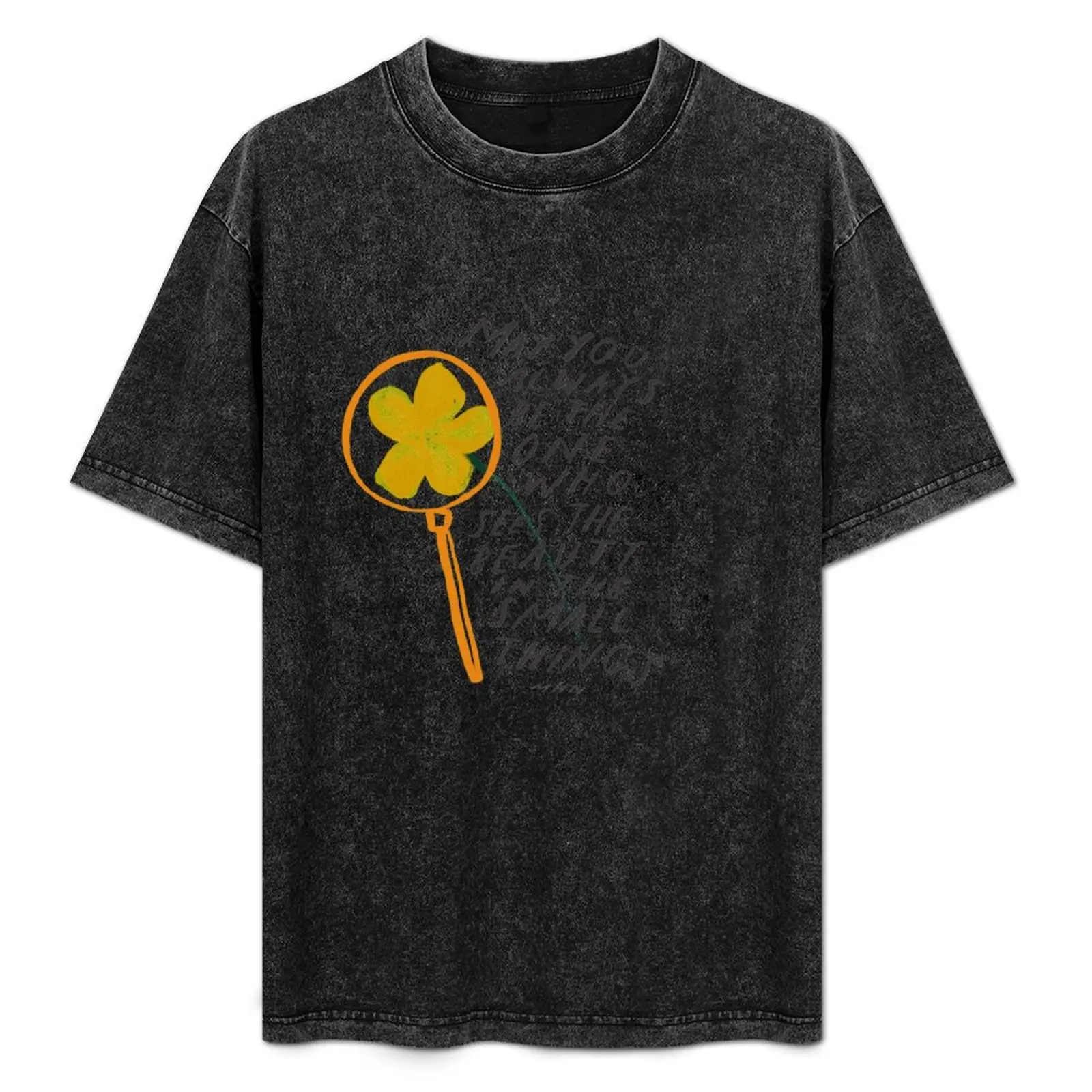 Ve la belleza en las cosas pequeñas - inspiradora - Camiseta de manga corta de algodón para trabajo de Morgan Harper Nichols