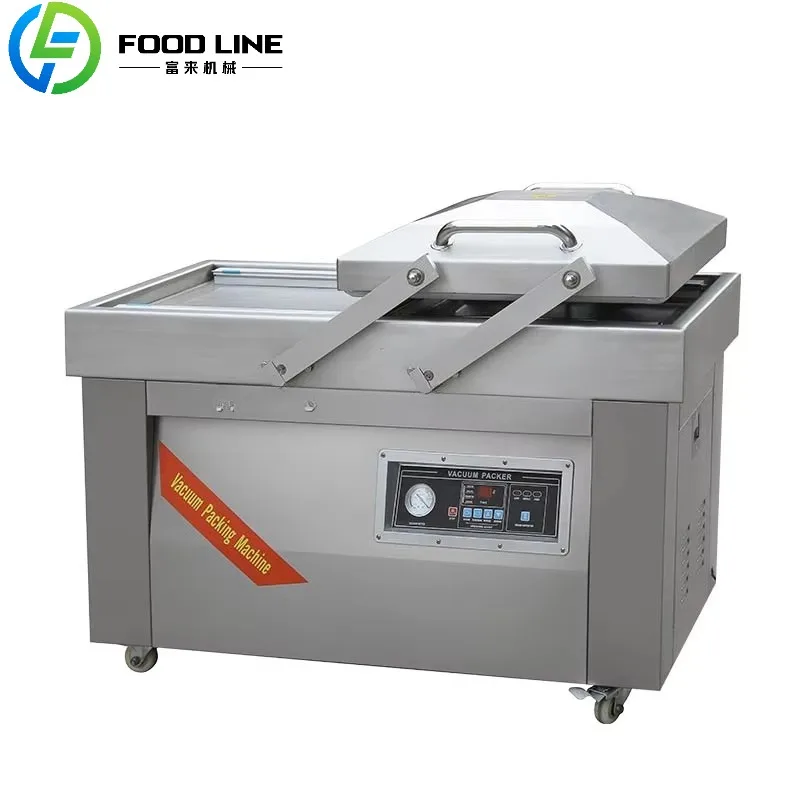 Máquina de embalagem a vácuo de câmara dupla de alta precisão para preservação de alimentos em grãos de café