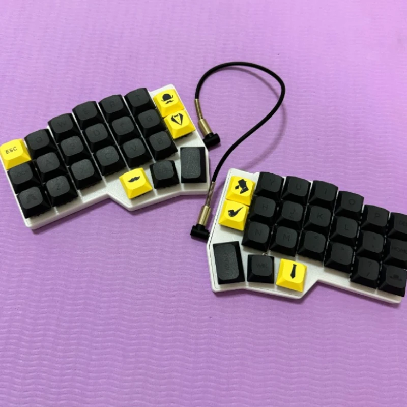 Corne v4.1 mx teclado dividido personalizado portátil hotswap ergonômico diy gamers design teclado mecânico suporte qmk/vial com fio rgb