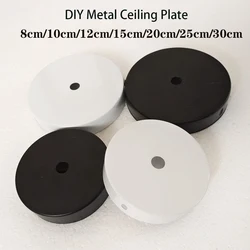 Ceiling Plate Round 8/10/12/15/25/30cm Black/White Lighting Accessories For Pendant Lamp Ceiling Lamp DIY +Lock Wire Lamp Base