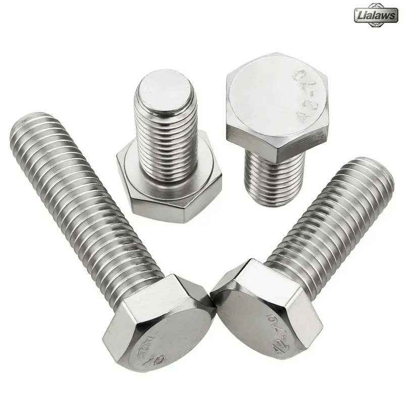 M4-M16 Left Hand Thread Hex Bolt Outside Hex Head Screw Bolt 304 Stainless Steel Reverse Thread External Hexagon Head Screw