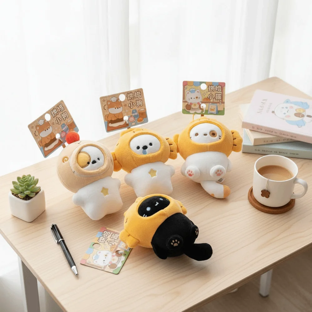Stile di cottura Orata Yaki Gatto Ciondolo in peluche Taiyaki Takoyaki Taiyaki Gatto Portachiavi in peluche Orata Yaki Cat Copricapo Portachiavi in peluche