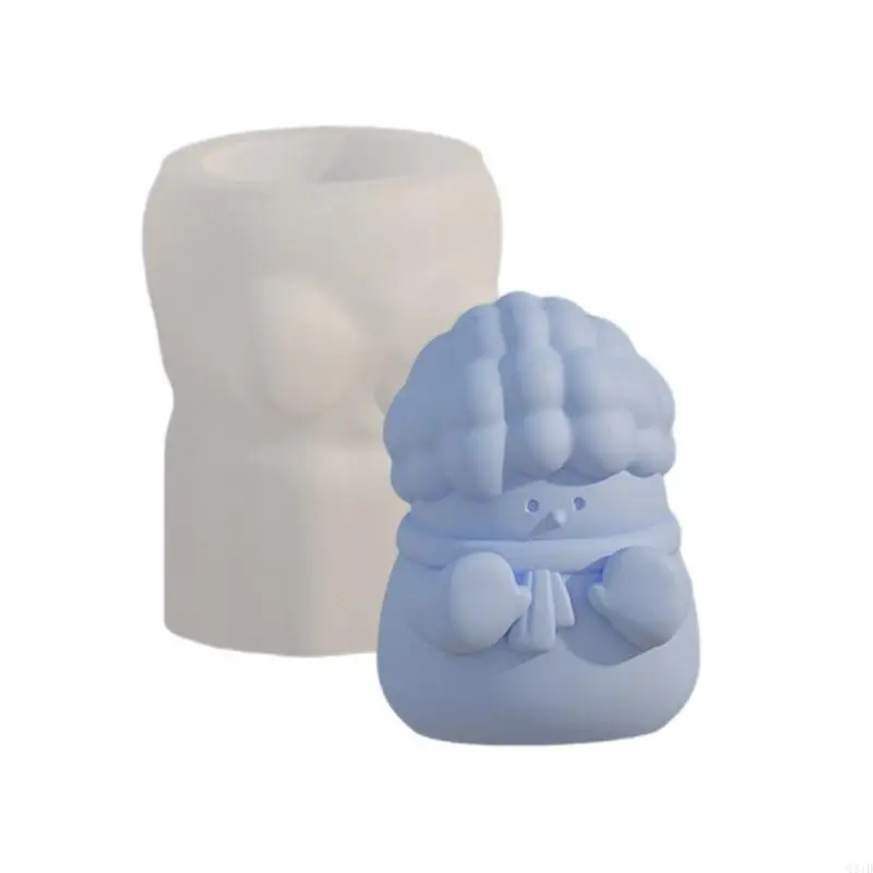 Resin Casting Mold Snowman Figurines Moulds Versatile Mold Wax Mold for Crafting Figurines