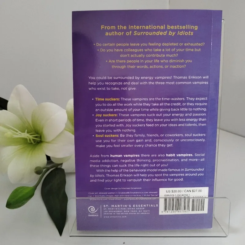 New Surrounded By Energy Vampires Thomas Erikson Bestselling Author of Surrounded By Idiots Paperback Book in English