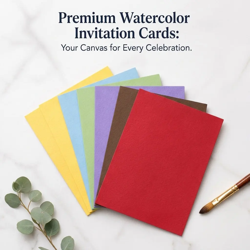 30pcs Blank Watercolor Invitation Cards, Thick DIY Greeting & Thank You Notes, Compact Portable Stationery