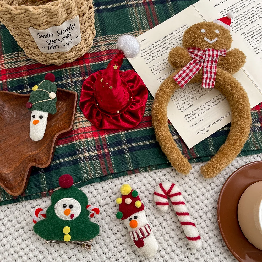 

Christmas Hairpin Cute Cartoon Christmas Tree Snowman Girl Hair Clip Hairpin Barrettes Headwear Christmas Hair Accessories Gifts