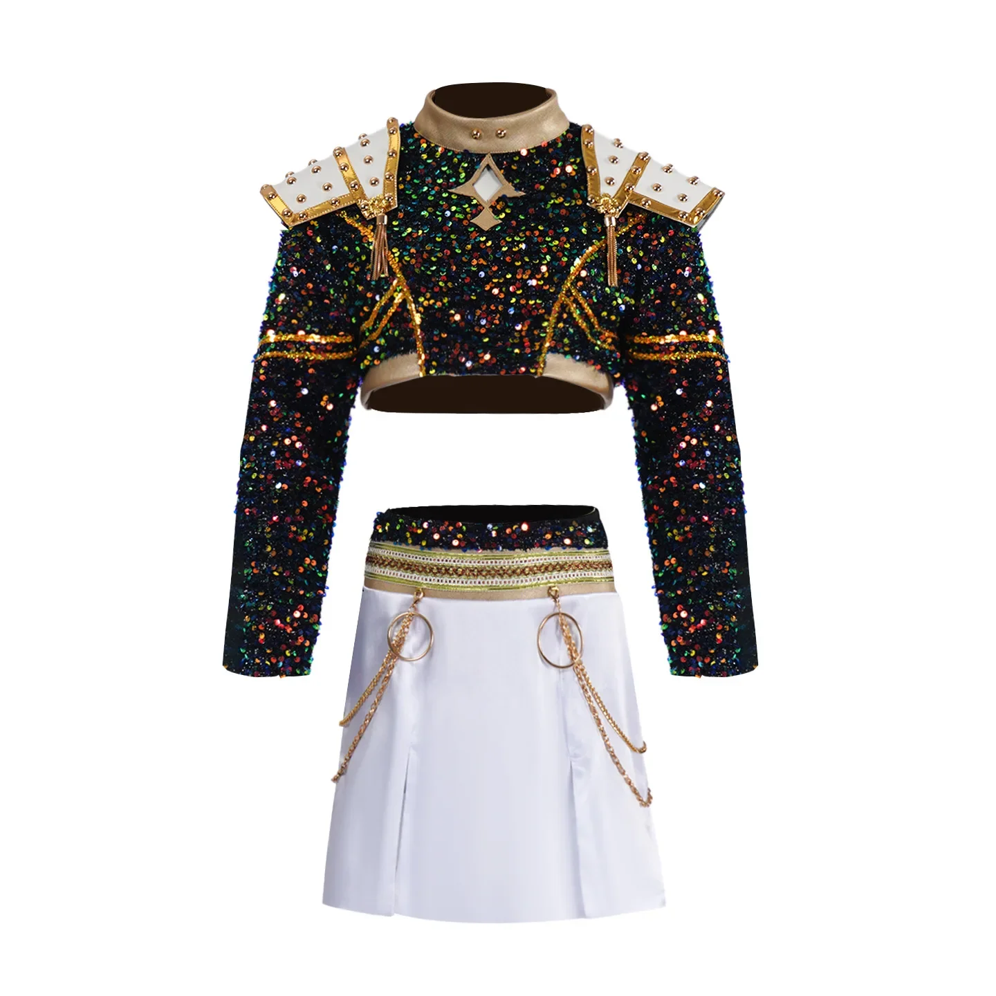 

Demon Hunters Zoey Cosplay Costume for Women Girl Kpop Huntrix Idol Black Full Set Clothes Mother Daughter Matching Set Outfits