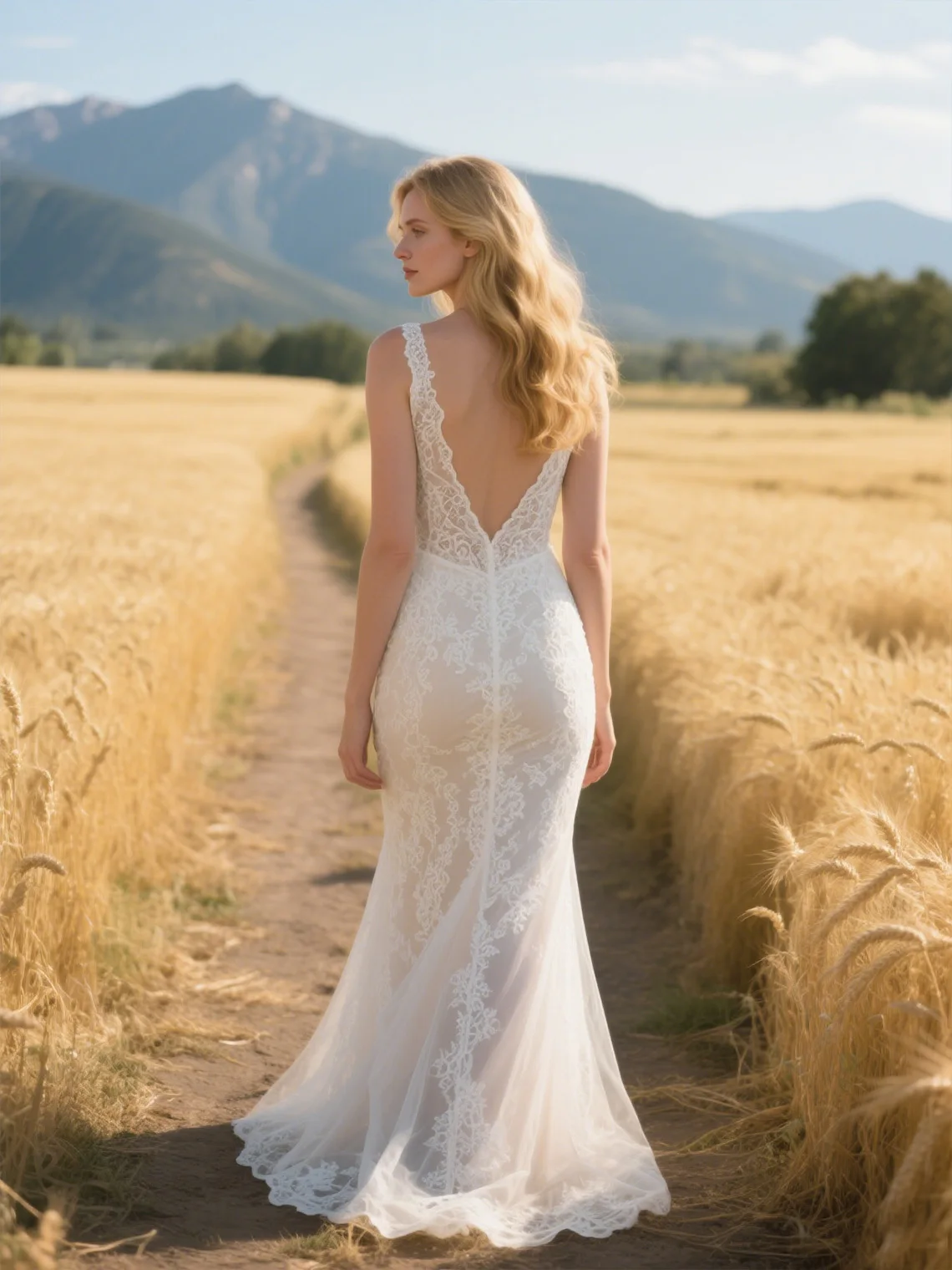 Gaun Pengantin Putri Duyung Elegan Gaun Pengantin Putih Kasual Seksi Applique Ruffle Tulle Leher V Kereta Sapu 2025 Gratis Disesuaikan