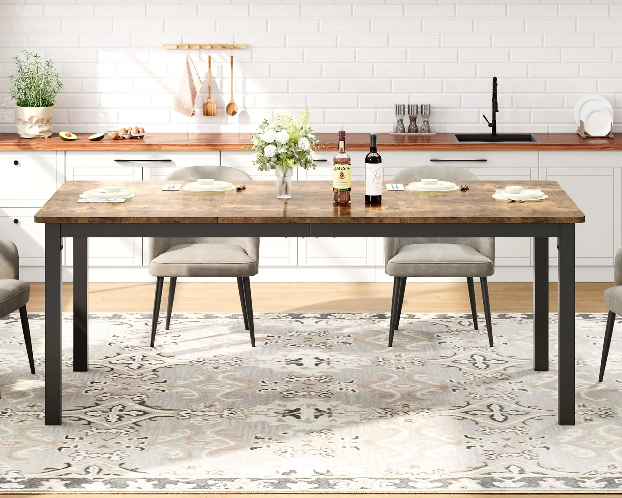 Industrial Wooden Dining Table 3