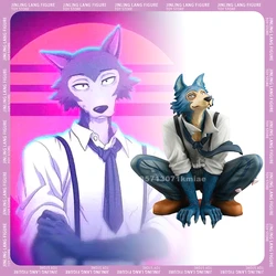 Beastars Anime Figure 17cm grey Wolf Legoshi Squatting Action Figurine Pvc Statue Model Collection Doll Childrens Toy KIds Gifts