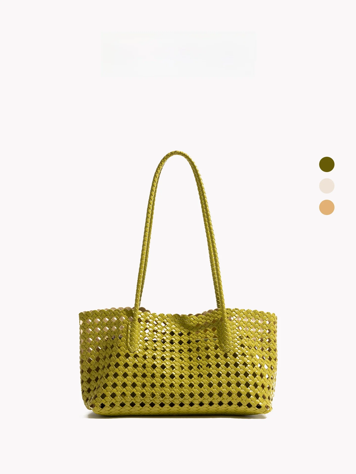 

Orange Girl Hollow out Basket Weave Handbag 2026 New Summer Vacation Mother Daughter Bag Soft Leather Magnetic Clasp Tote Bag