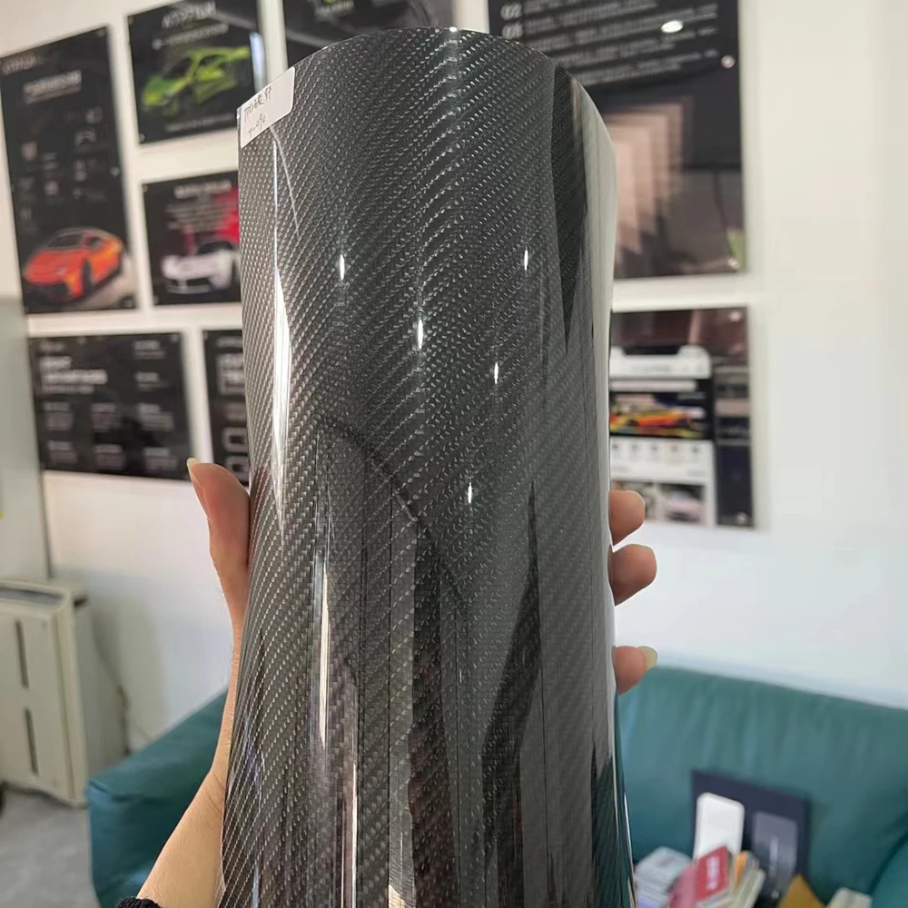 WRAPMASTER 1.52*16meter Black TPU Carbon Fiber Car Vinyl Wrap Vinyl Wraps