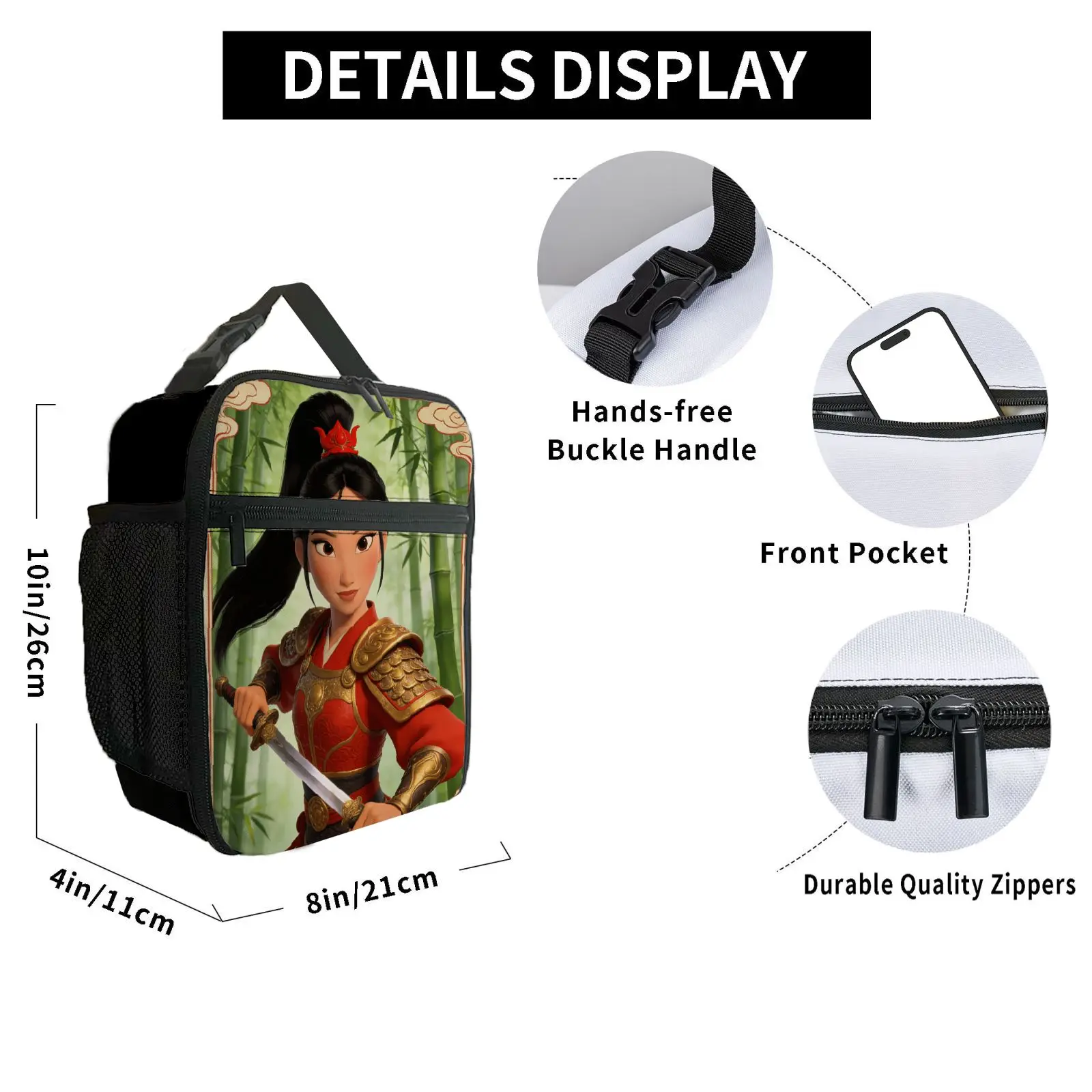 

Сумка для обеда Mulan, 1 шт., высококачественная, милая, повседневная, для вечеринок, пикников, школы, в подарок, для ежедневного использования